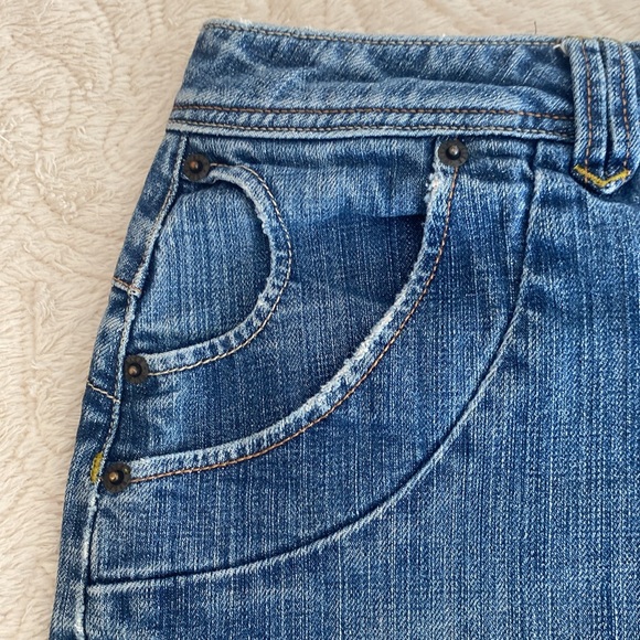 Elle Jeans Vintage 5 Pocket Denim Mini Skirt Size 4 - Picture 8 of 11